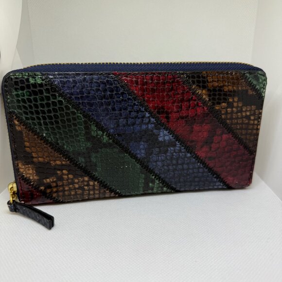 👜 Tory Burch Gemini Link Embossed Zip Continental Wallet - Picture 2 of 11